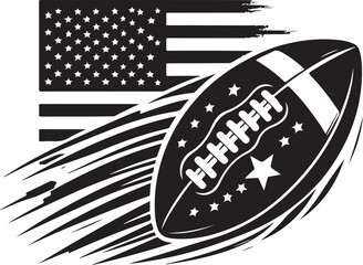 American football Rugby silhouettes vector image Flat silhouette sports illustration