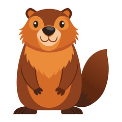beaver illustration on white background