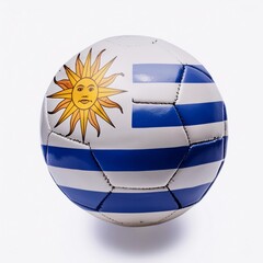 argentina flag paint lon football ball on isolated background , generated by AI. High quality photo