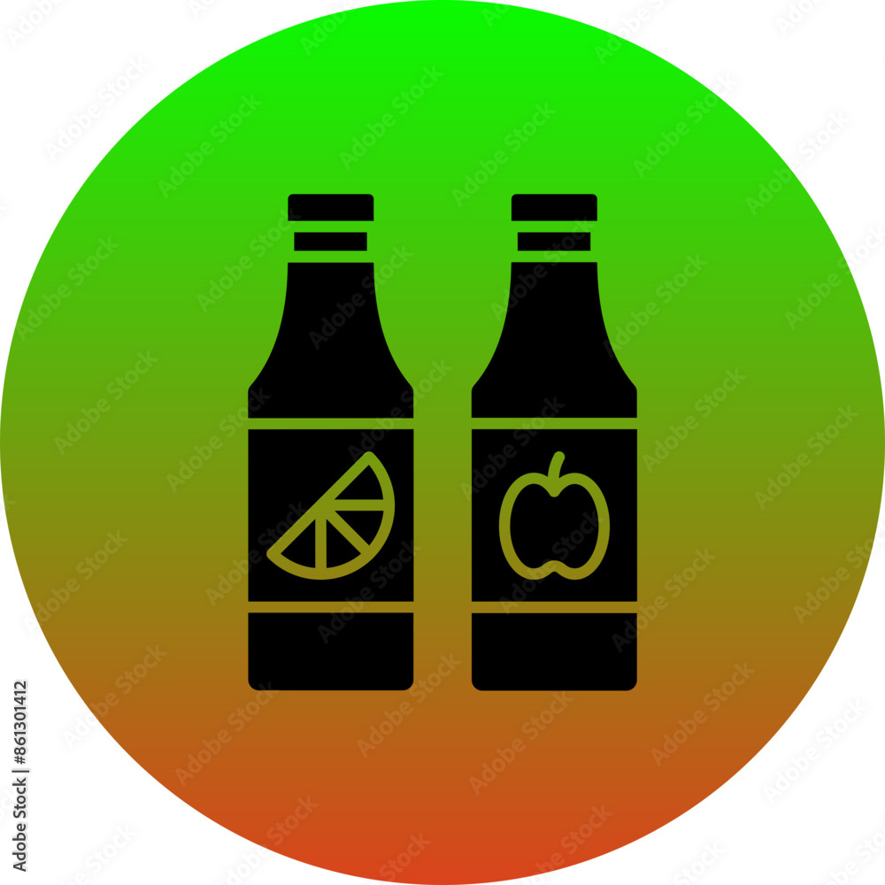 Canvas Prints juice bottles icon