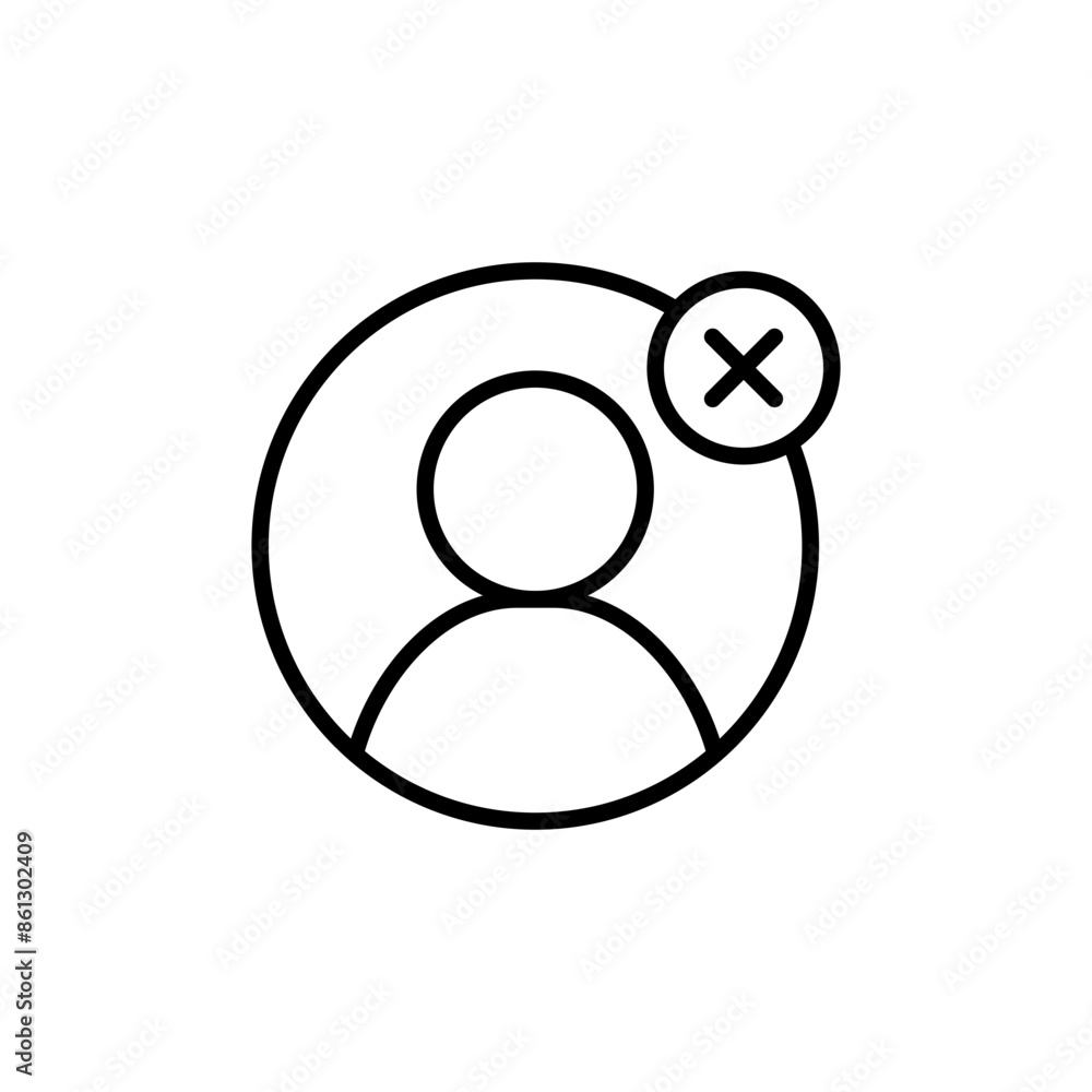 Poster delete user icon ideal for account management