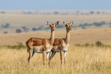 Fototapeta premium Female impalas in Masai Mara savanna, Kenya