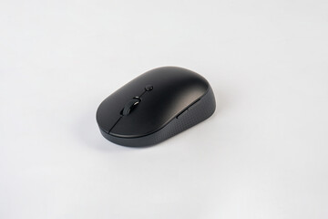 Computer mouse wireless on white background.