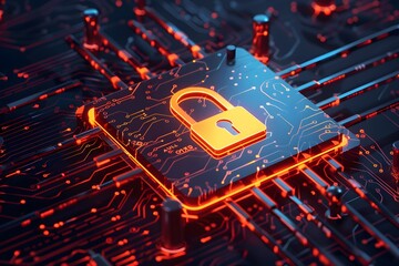 Image illustrating robust data protection measures including encryption protocols, safeguarding sensitive information in digital environments.