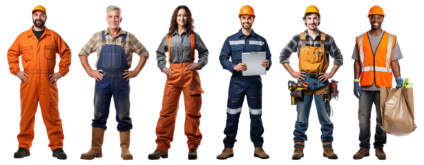 diverse people career full body set