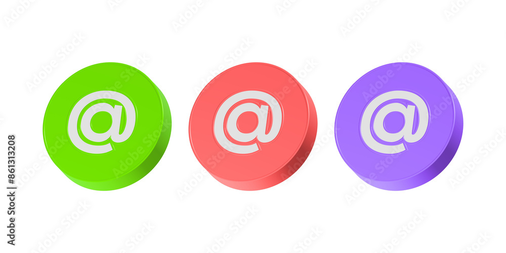 Aufkleber mail icon @ 3d realistic