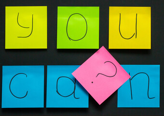 phrase you can with question mark, motivation concept