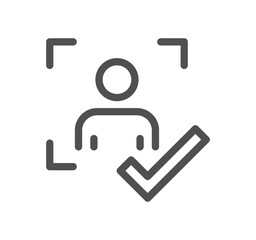 Obraz premium Biometric related icon outline and linear vector. 