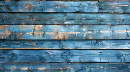 Blue wooden boards