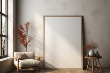 photo frames mockup in Modern room interior 