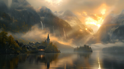 lake in the mountains