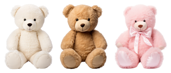 Colorful teddy bear toy set
