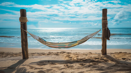 Obraz premium Peaceful Hammock on Beach 