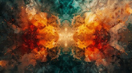 Abstract background featuring symmetrical, soothing patterns with vibrant hues