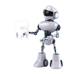 Fun 3D cartoon robot illustration