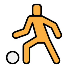 Playing football icon