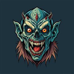 horror mask vector illustation. the theme from hallowen and horror scene. can be used for t-shirt and more