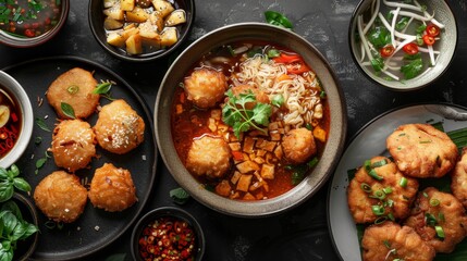 Fried Rendang Soup Fried Noodles Fried Rice Banana Fritters Vegetable Fritters Tofu Rissoles Tempeh