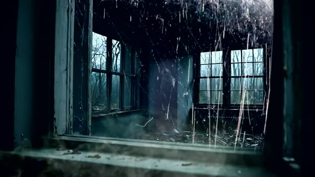 Haunted Room with Ghostly Apparition: Seamless Looping 4K Animation Generated by AI