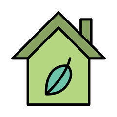 Bio energy house icon