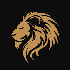 Fototapeta premium Lion head logo template. luxury design. Vector illustration