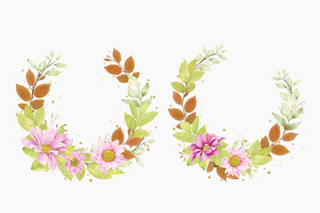 beautiful floral wreath and frame design