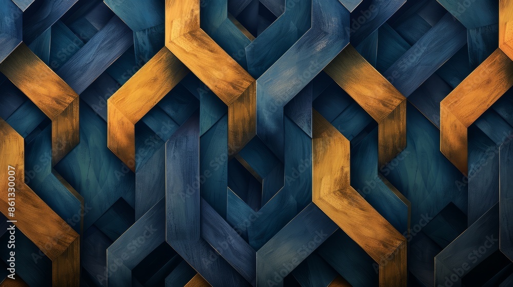 Poster geometric pattern with seamless and repeatable design