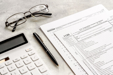 Tax forms 2024 with the calculator. Income Statement. Paying the tax rate