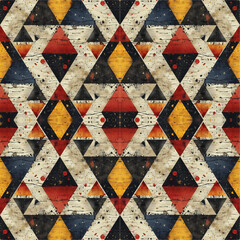Fototapeta premium Tribal Diamond Aztec Ethic seamless pattern