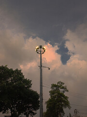 street lamp in the evening