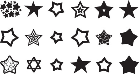 Star icons vector illustration.