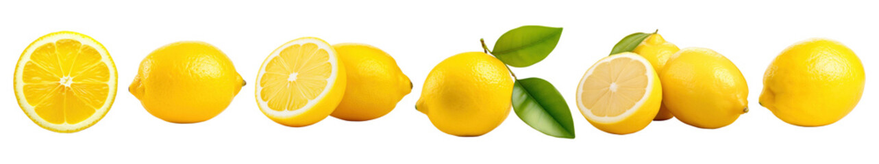 Lemon png cut out element set