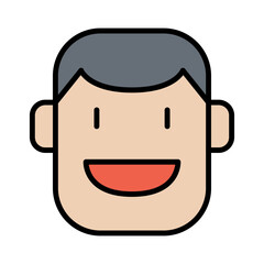 Obraz premium Smiling man icon