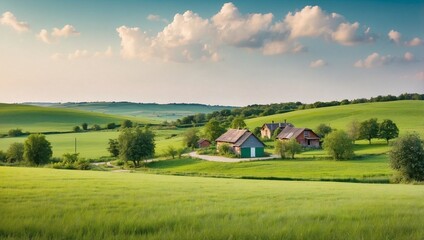 landscape with a house in the background