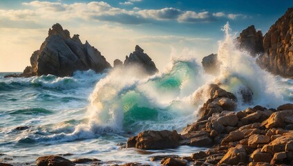 sunset in the mountains