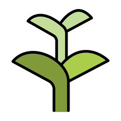 Sprout, plant, treetop, leaf icon