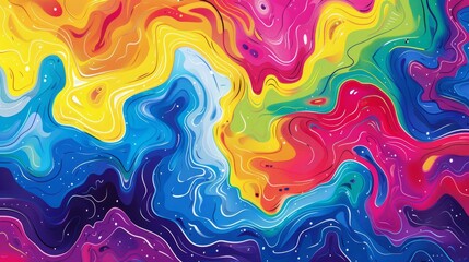 Fototapeta premium Psychedelic background with grainy gradient color texture 