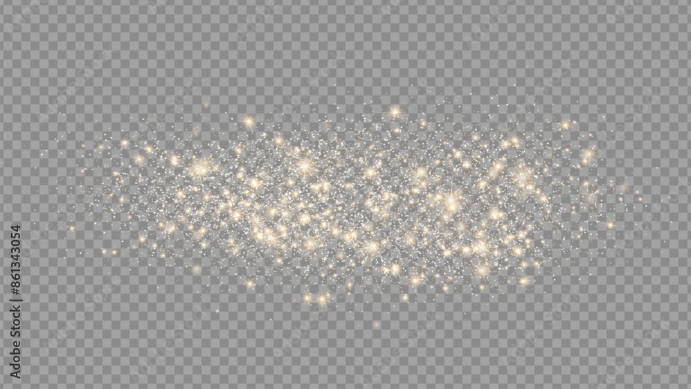 Canvas Prints the dust sparks and golden stars shine with special light. vector sparkles on a transparent backgrou