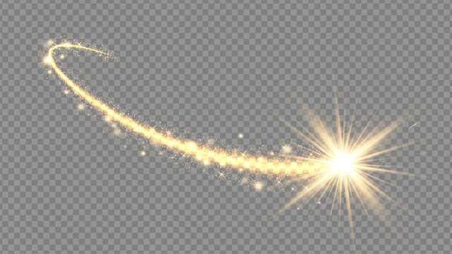 Light glow effect stars bursts with sparkles isolated on transparent background. Stock royalty free vector illustration. PNG	
