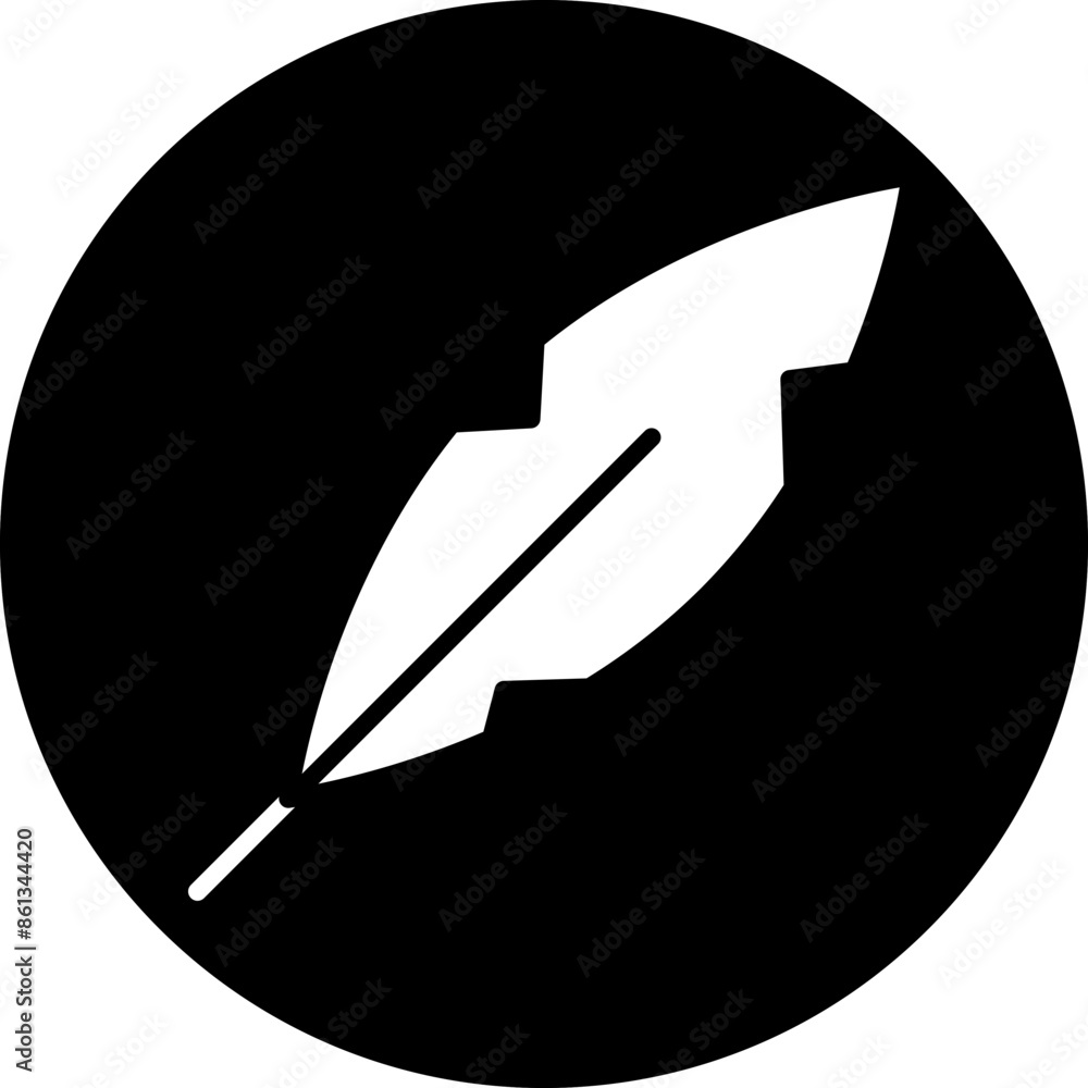 Poster vector design quill icon style