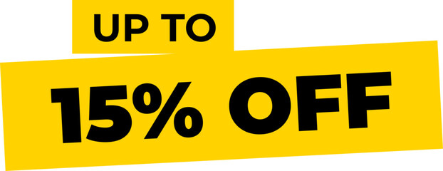 Icon Special discount up to 15% off, Flat design