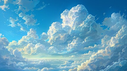 The timeless beauty of a blue sky with white clouds transcends cultural and geographical boundaries, making it a universally appealing and relatable image for a global audience