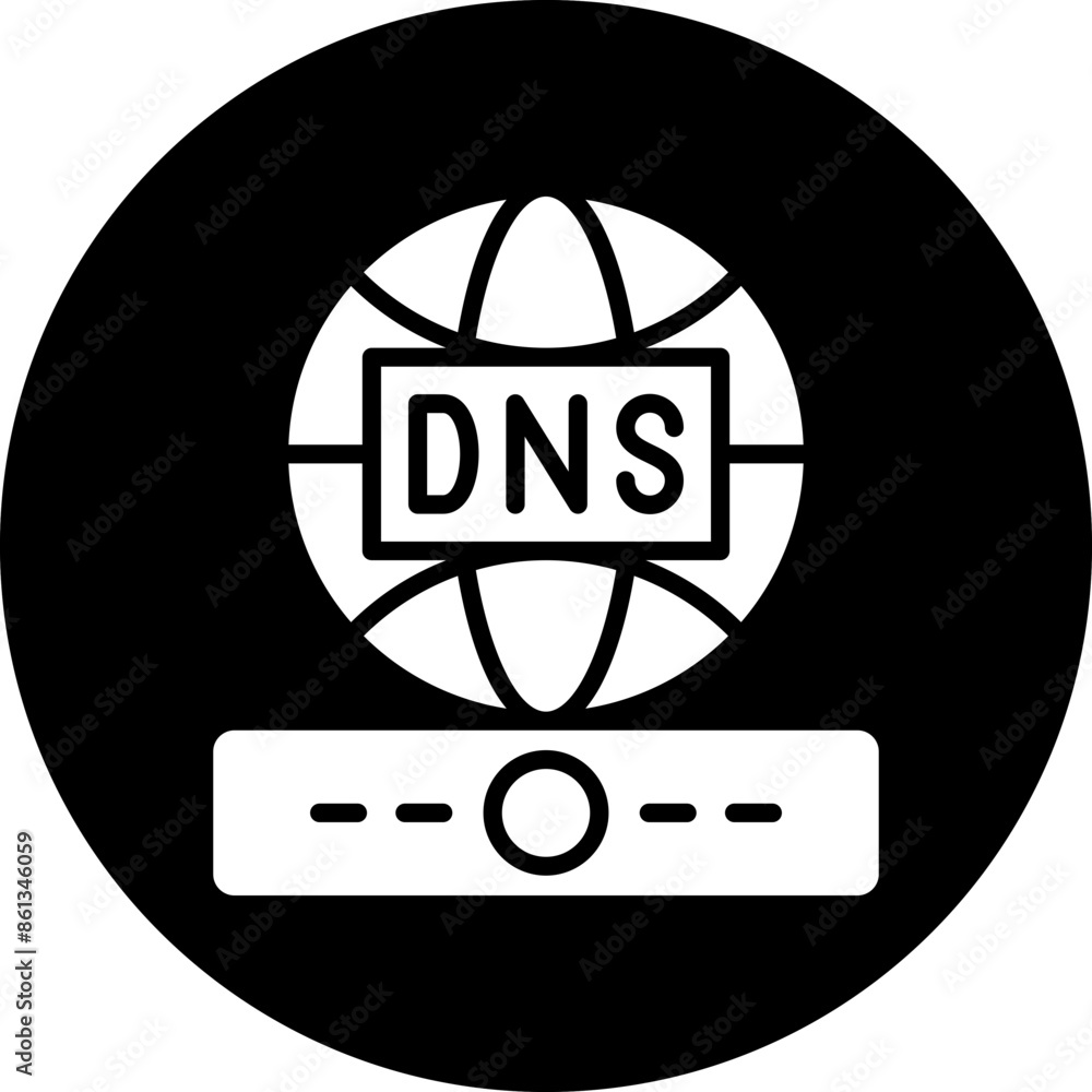 Poster vector design dns icon style