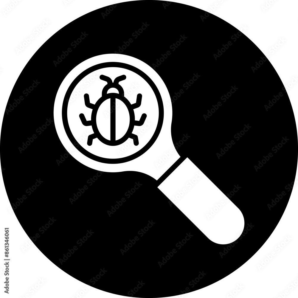 Poster vector design virus scan icon style
