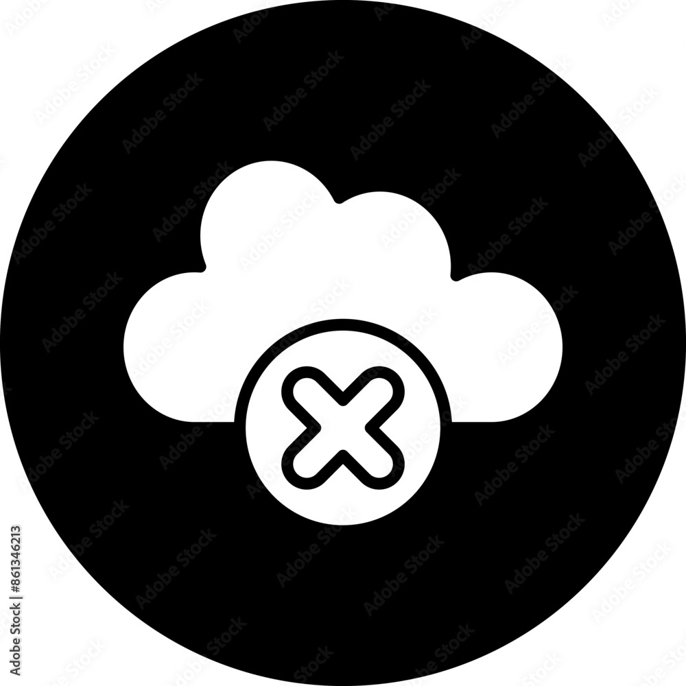 Poster vector design cloud inaccessible icon style