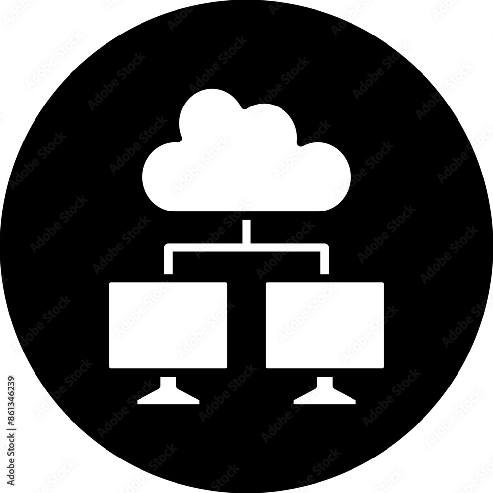 Poster vector design cloud computing icon style