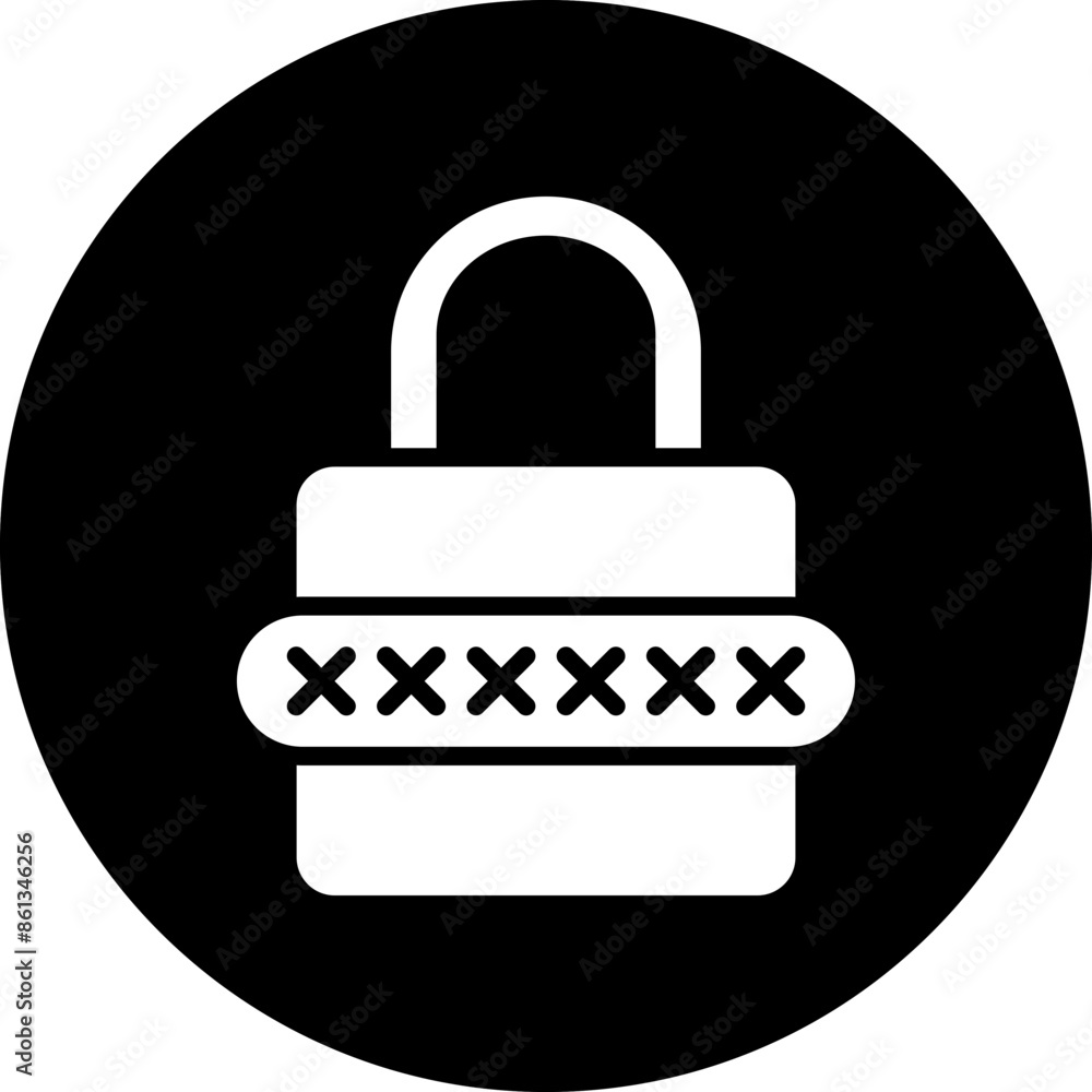 Poster vector design password icon style