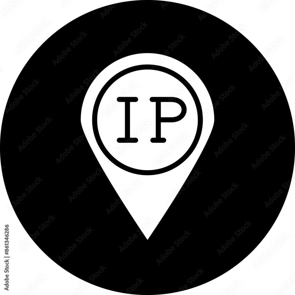 Poster vector design ip address icon style