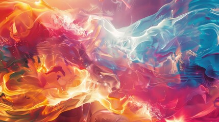 Vibrant digital artwork with an abstract theme