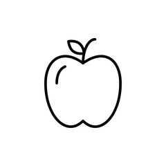 Fresh Apple Icon Ideal for Health and Nutrition